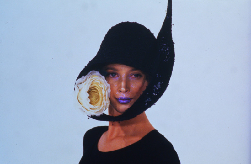 Christy Turlington featured in  the Philip Treacy London fashion show for Spring/Summer 1994