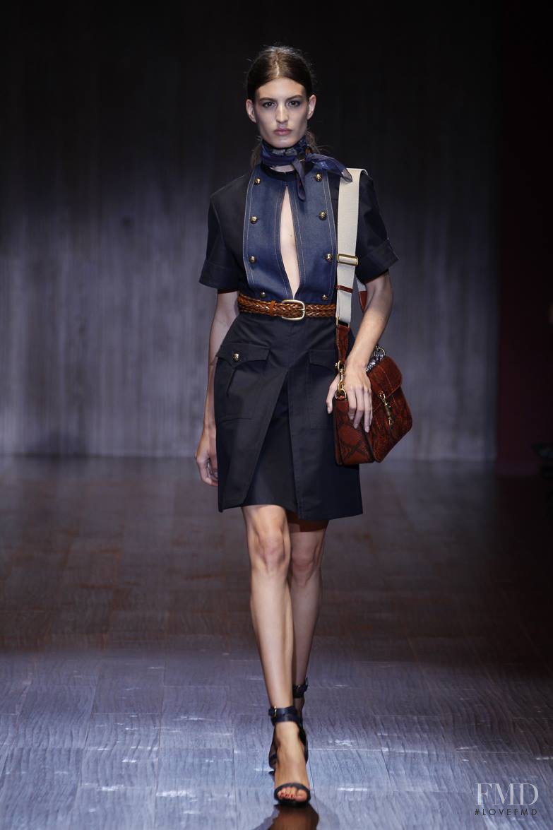 Elodia Prieto featured in  the Gucci fashion show for Spring/Summer 2015