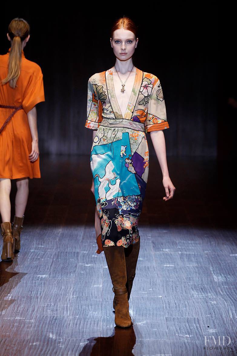 Dasha Gold featured in  the Gucci fashion show for Spring/Summer 2015