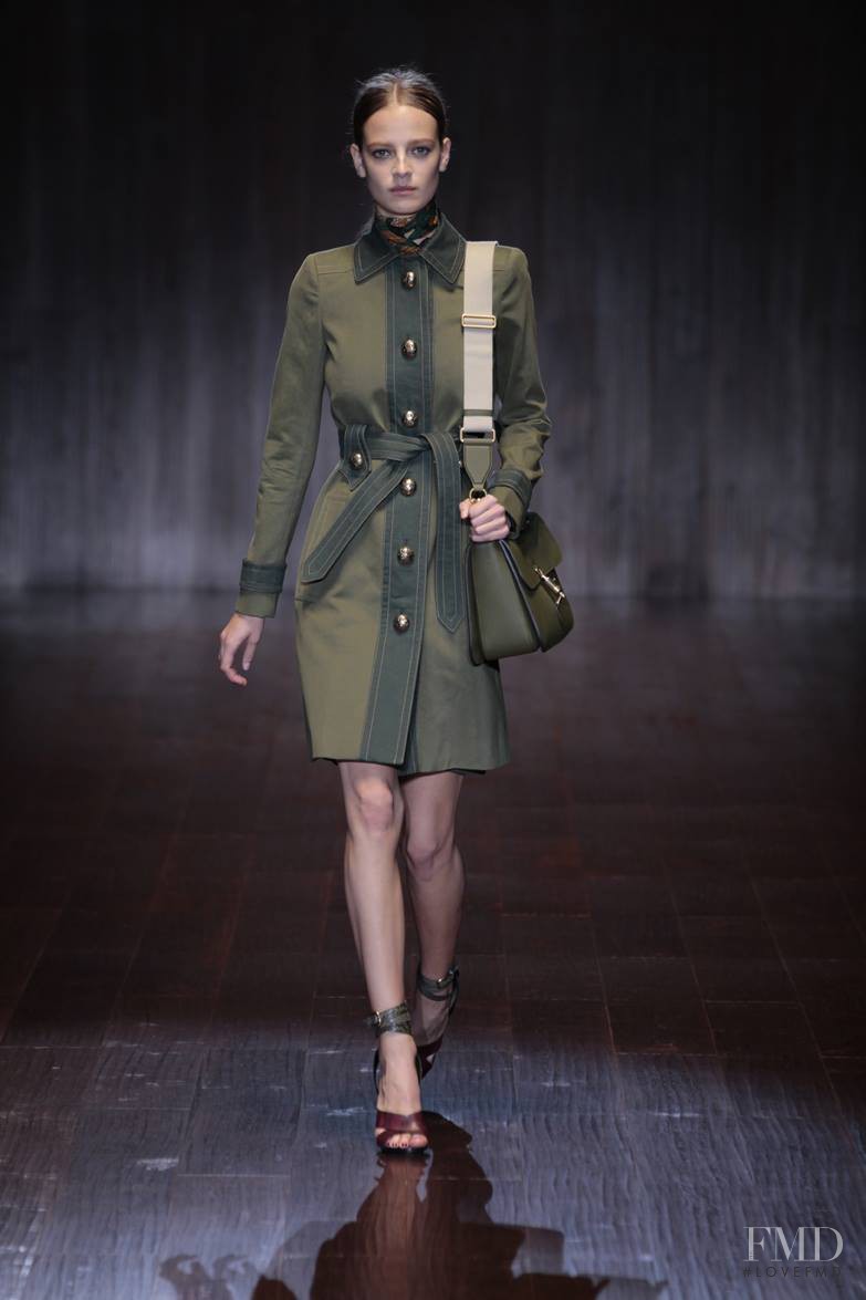 Ine Neefs featured in  the Gucci fashion show for Spring/Summer 2015