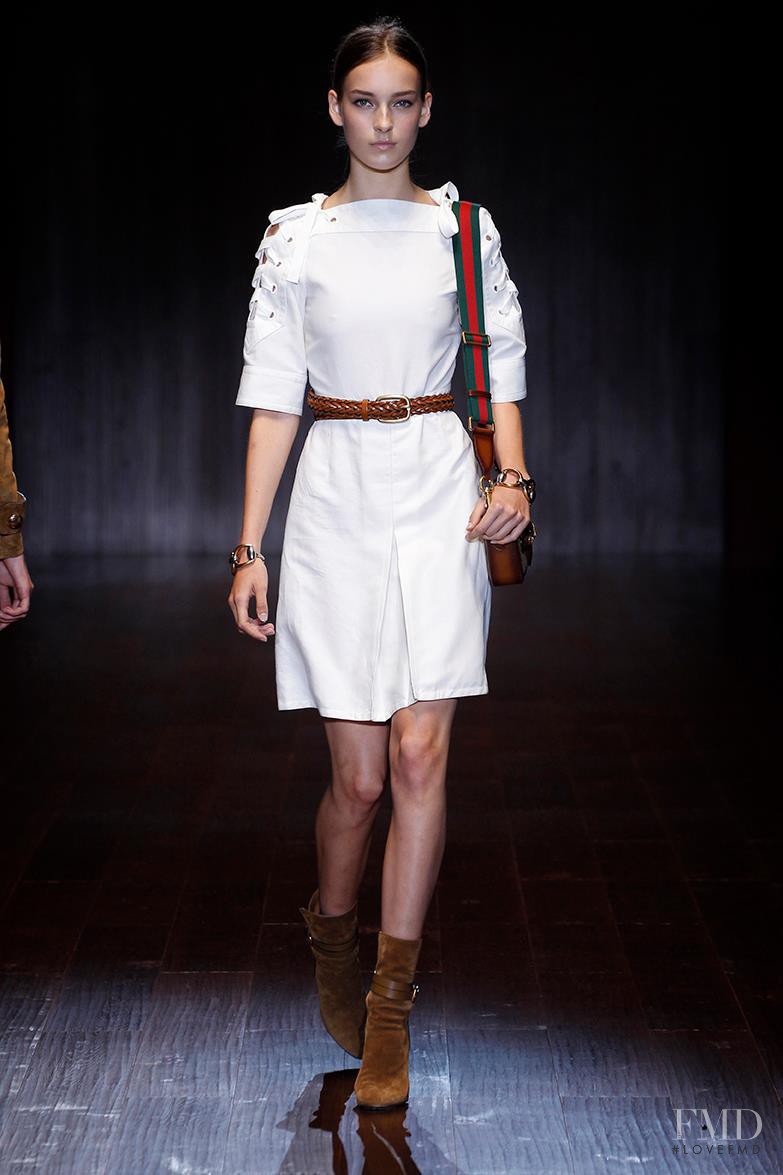 Julia Bergshoeff featured in  the Gucci fashion show for Spring/Summer 2015