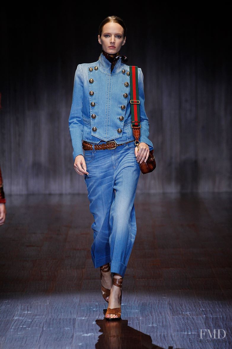 Daria Strokous featured in  the Gucci fashion show for Spring/Summer 2015