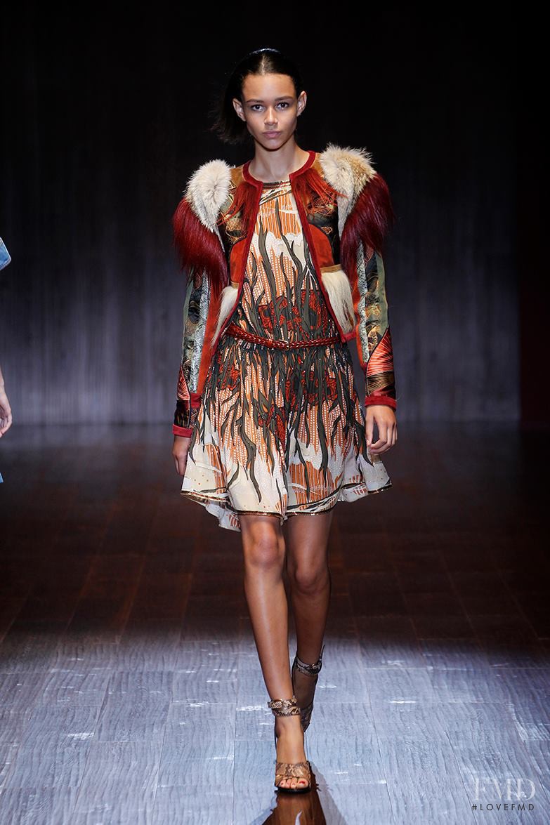 Binx Walton featured in  the Gucci fashion show for Spring/Summer 2015