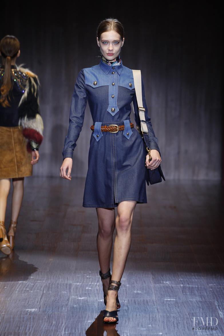 Tanya Katysheva featured in  the Gucci fashion show for Spring/Summer 2015