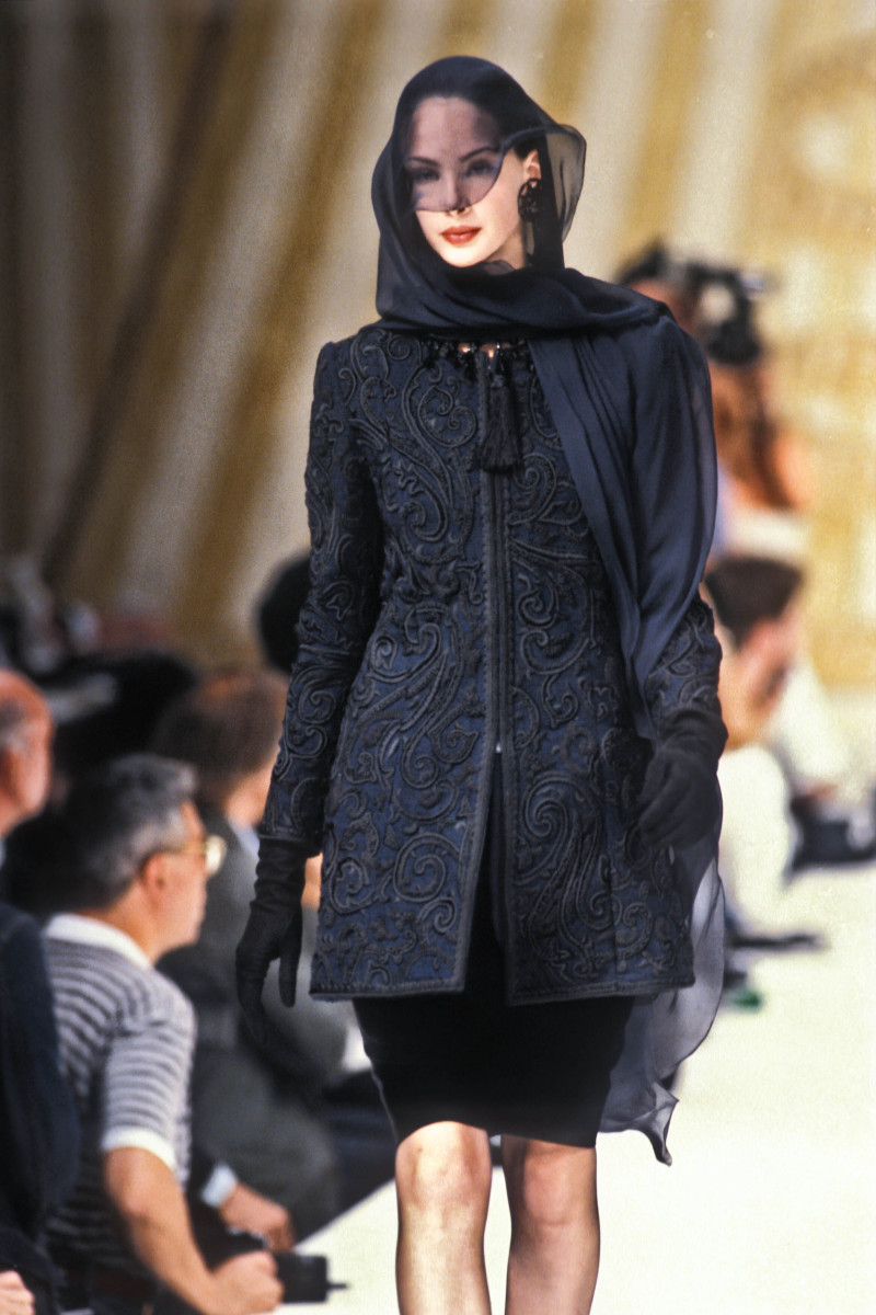 Debbie Deitering featured in  the Balmain fashion show for Autumn/Winter 1992