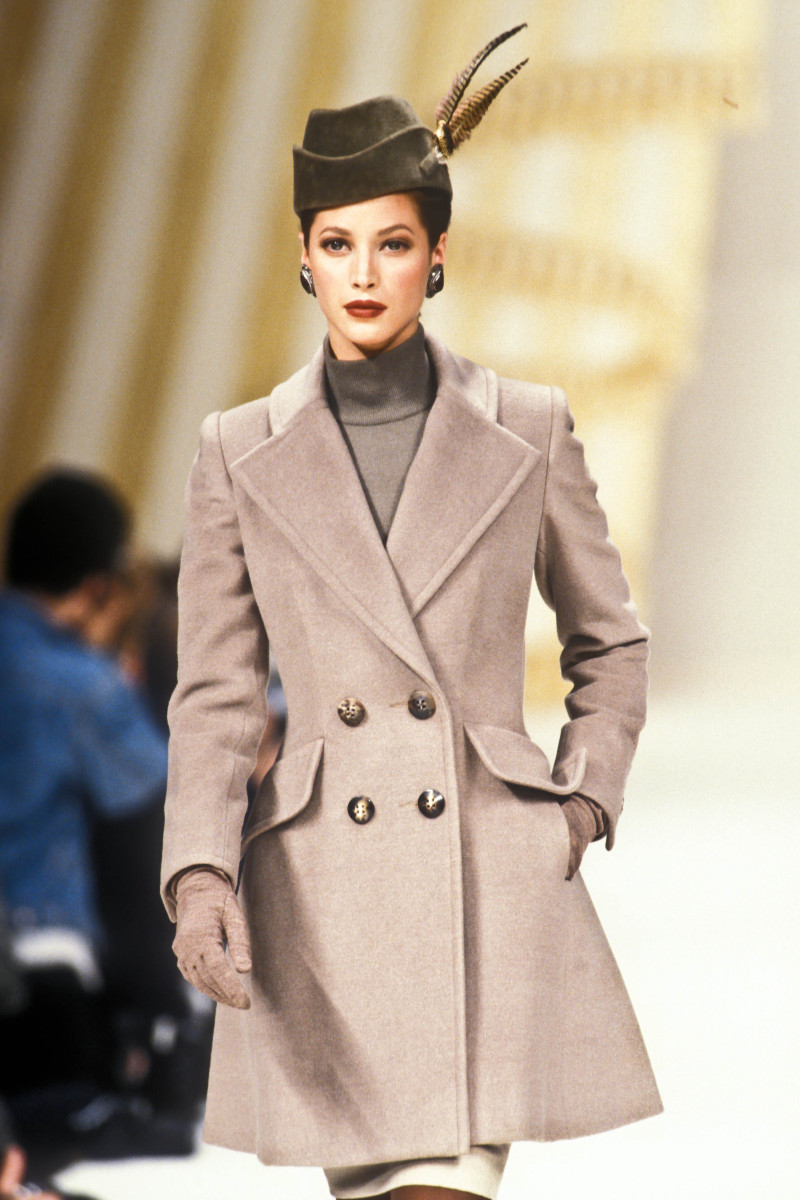 Christy Turlington featured in  the Balmain fashion show for Autumn/Winter 1992