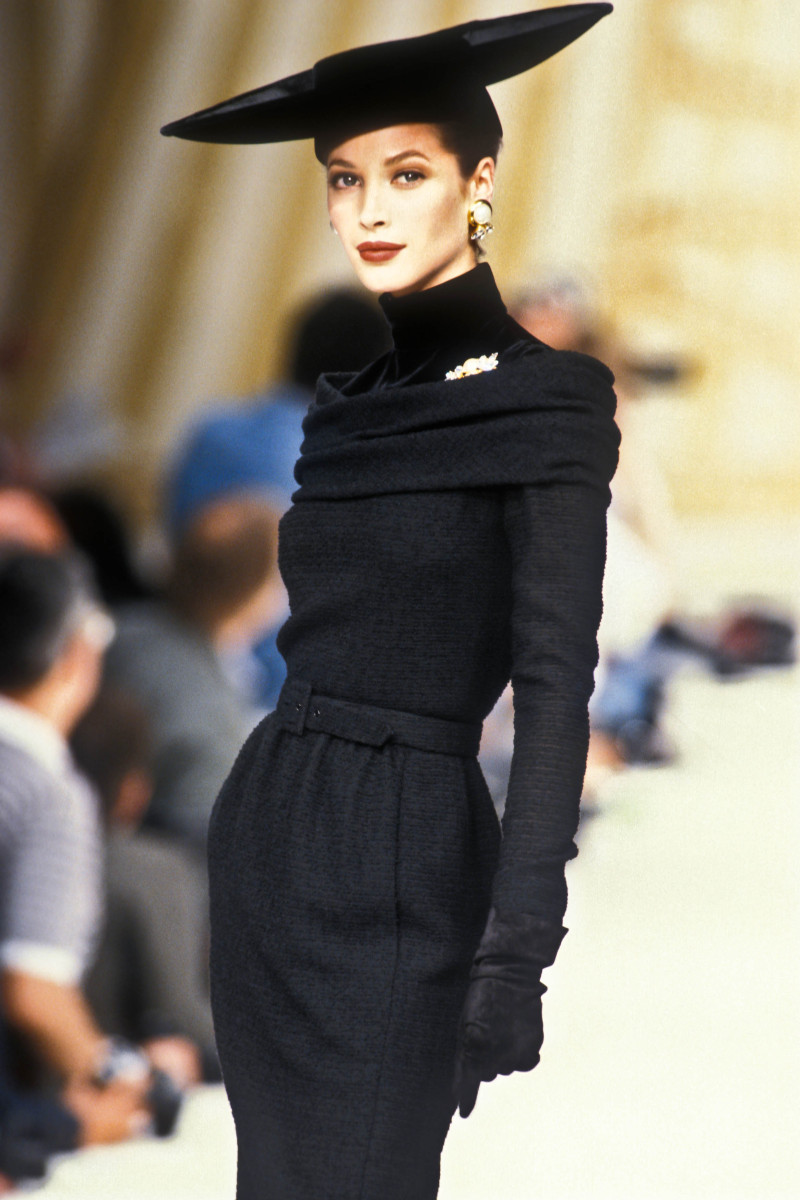 Christy Turlington featured in  the Balmain fashion show for Autumn/Winter 1992