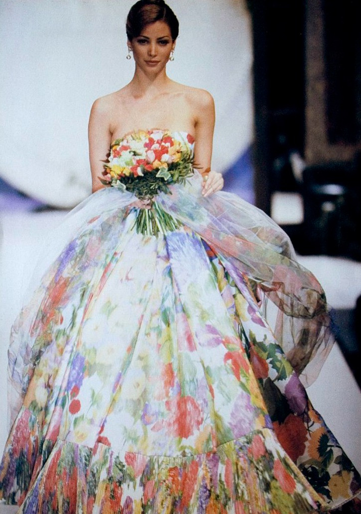 Christy Turlington featured in  the Christian Dior Haute Couture fashion show for Spring/Summer 1992