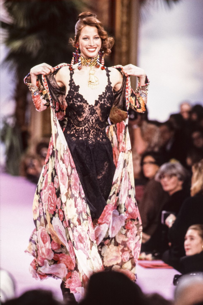 Christy Turlington featured in  the Christian Lacroix Couture fashion show for Spring/Summer 1992