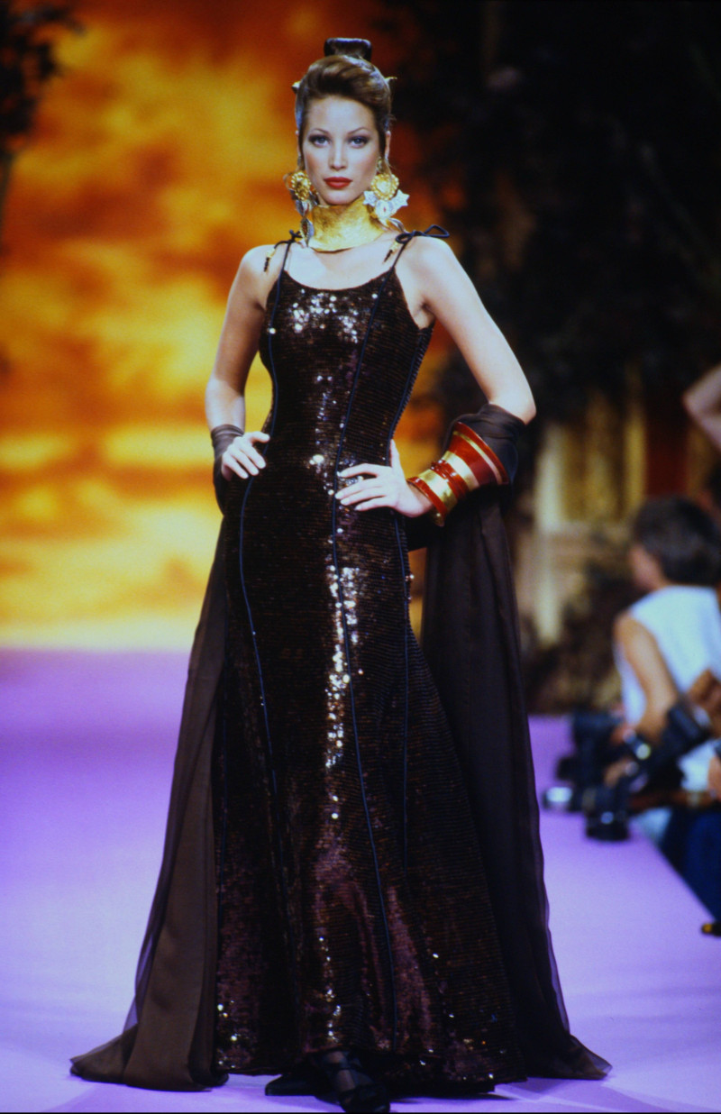 Christy Turlington featured in  the Christian Lacroix Couture fashion show for Autumn/Winter 1992