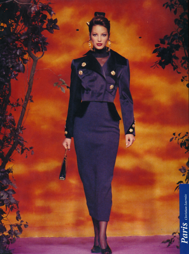 Christy Turlington featured in  the Christian Lacroix Couture fashion show for Autumn/Winter 1992