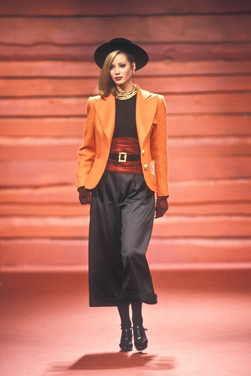 Christy Turlington featured in  the Christian Lacroix fashion show for Autumn/Winter 1992