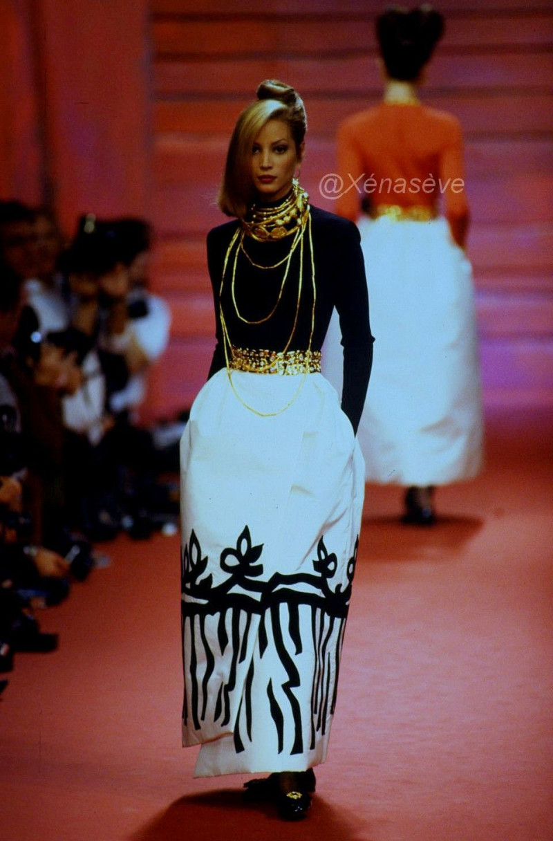 Christy Turlington featured in  the Christian Lacroix fashion show for Autumn/Winter 1992