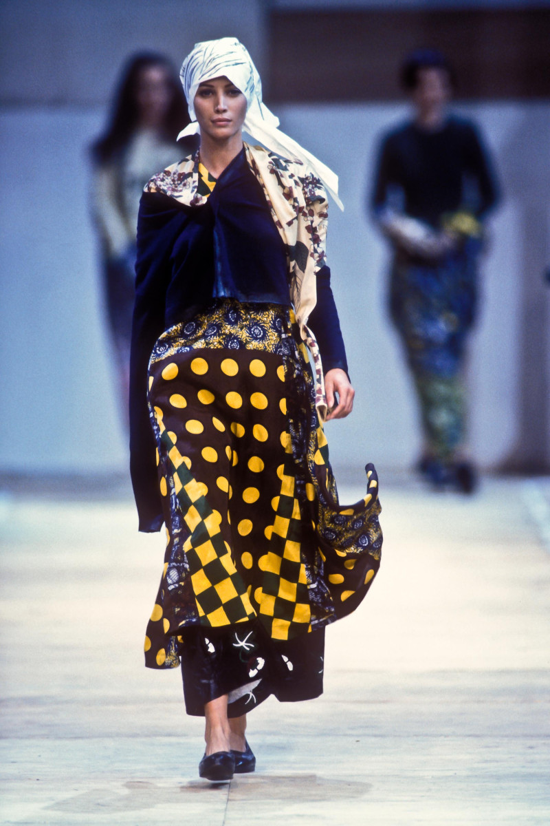 Christy Turlington featured in  the Comme Des Garcons fashion show for Spring/Summer 1992