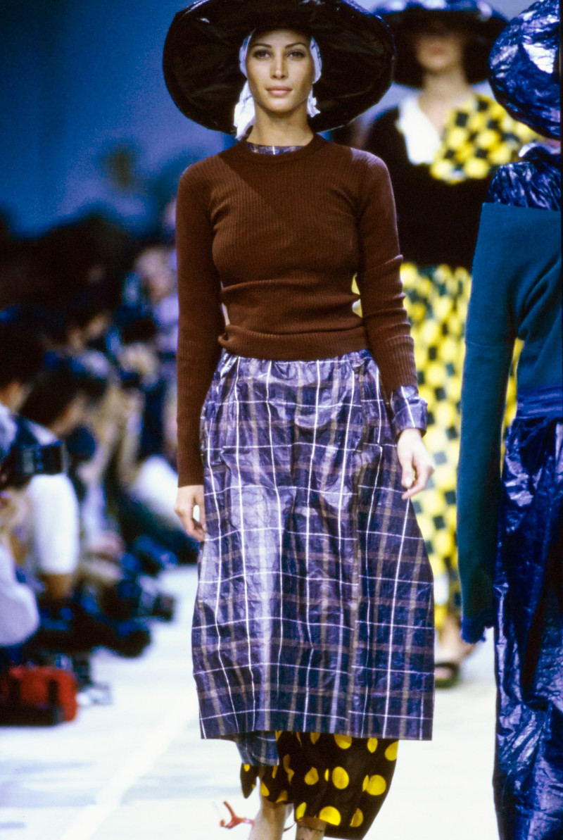 Christy Turlington featured in  the Comme Des Garcons fashion show for Spring/Summer 1992