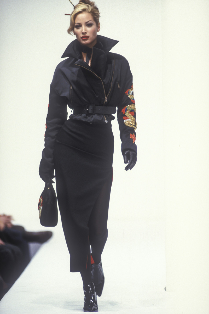 Christy Turlington featured in  the Dolce & Gabbana fashion show for Autumn/Winter 1992