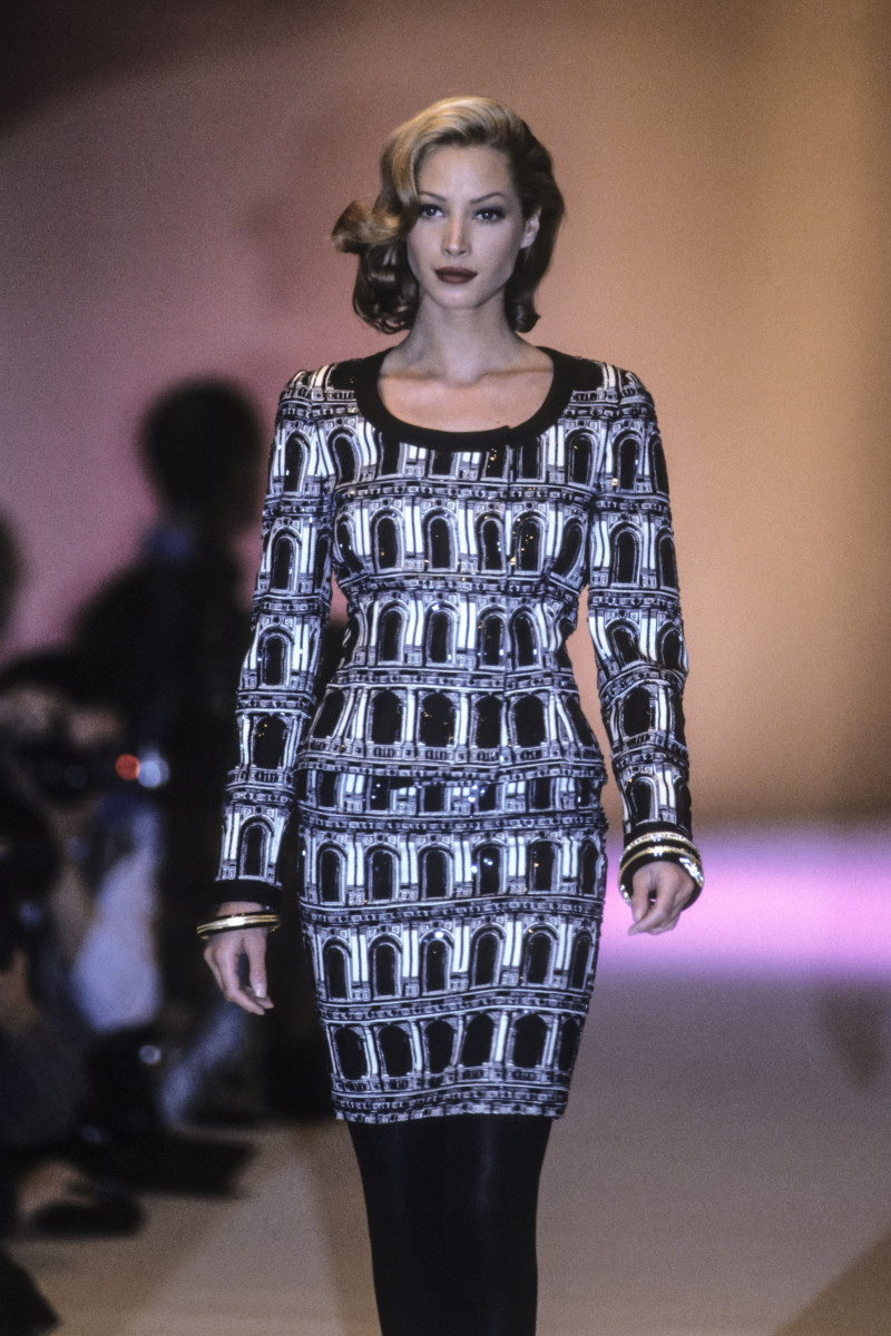 Christy Turlington featured in  the Genny fashion show for Autumn/Winter 1992