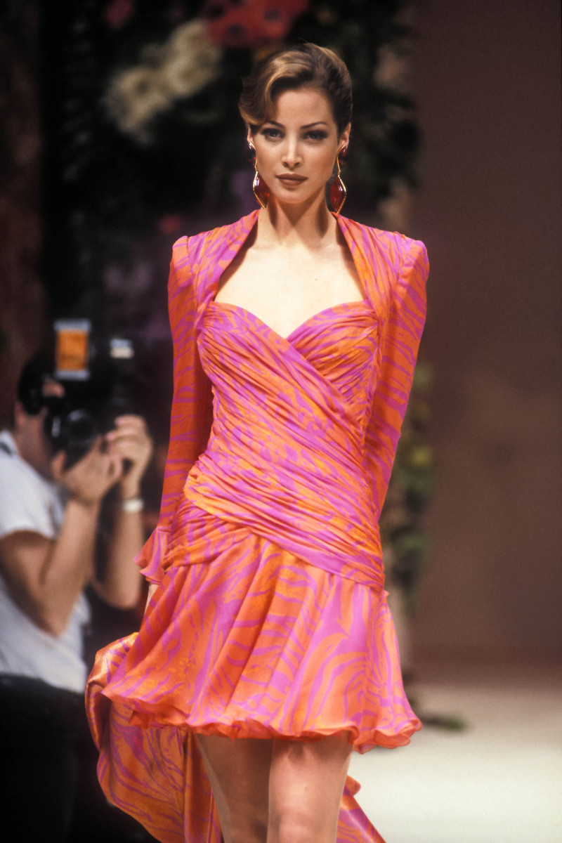 Christy Turlington featured in  the Jean-Louis Scherrer fashion show for Spring/Summer 1992