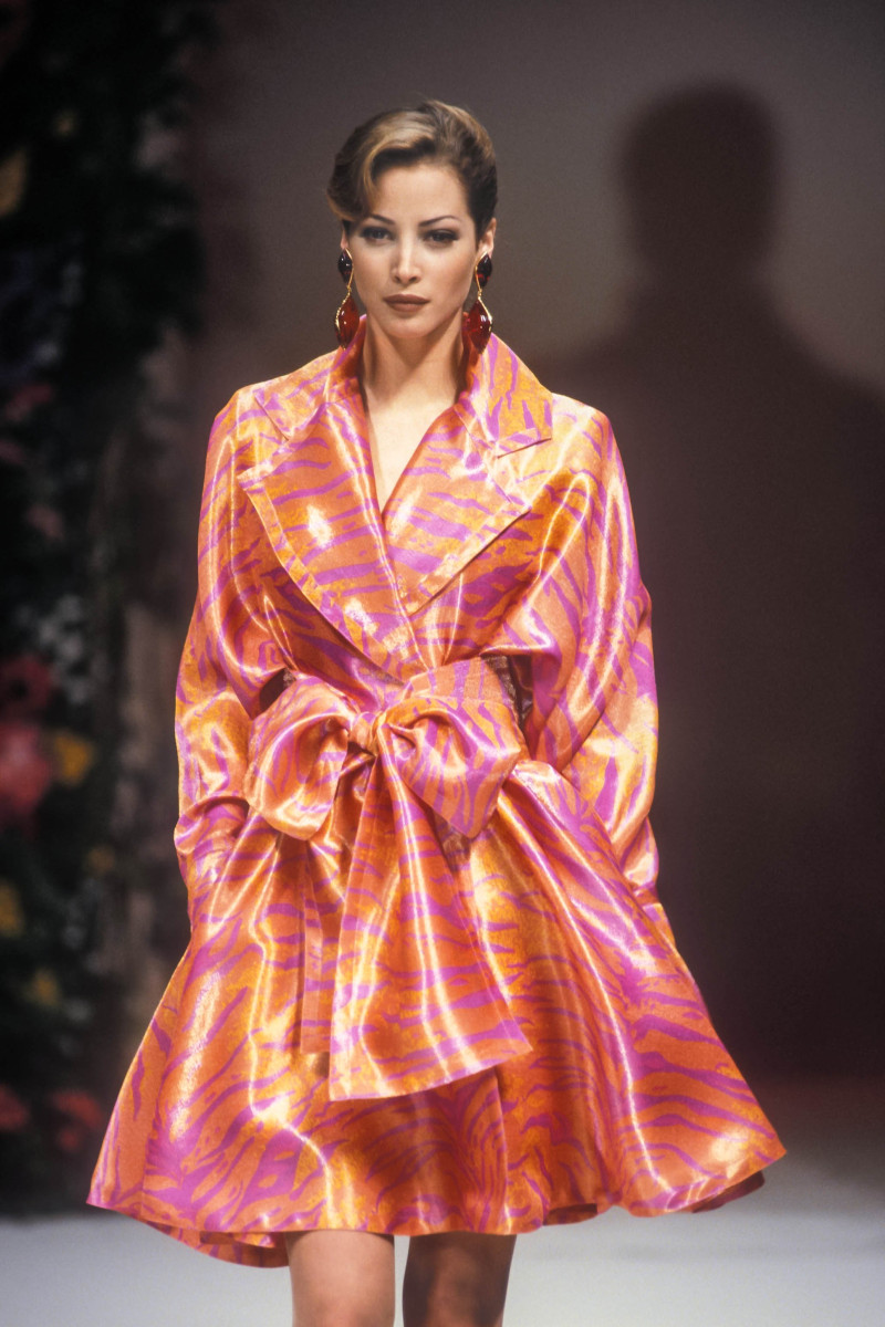 Christy Turlington featured in  the Jean-Louis Scherrer fashion show for Spring/Summer 1992