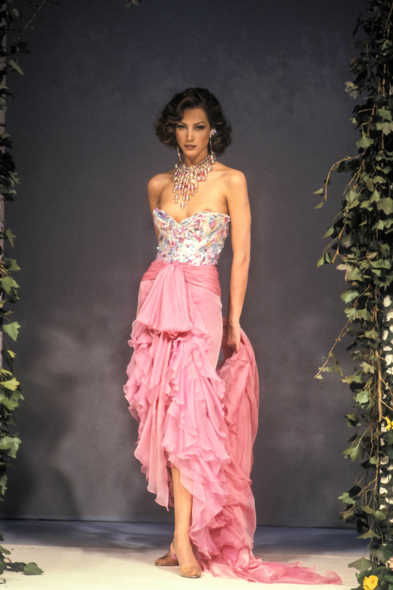 Christy Turlington featured in  the Jean-Louis Scherrer fashion show for Spring/Summer 1992