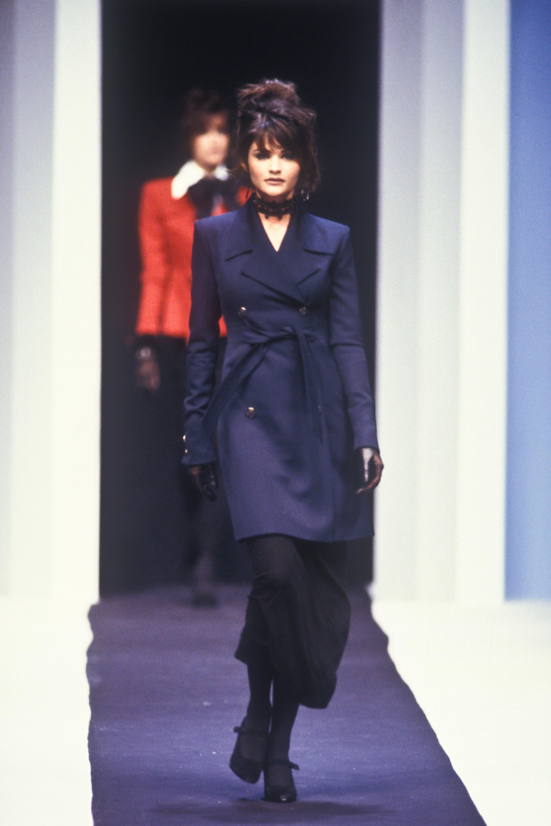Helena Christensen featured in  the Karl Lagerfeld fashion show for Autumn/Winter 1992