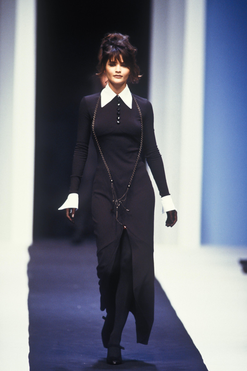 Helena Christensen featured in  the Karl Lagerfeld fashion show for Autumn/Winter 1992