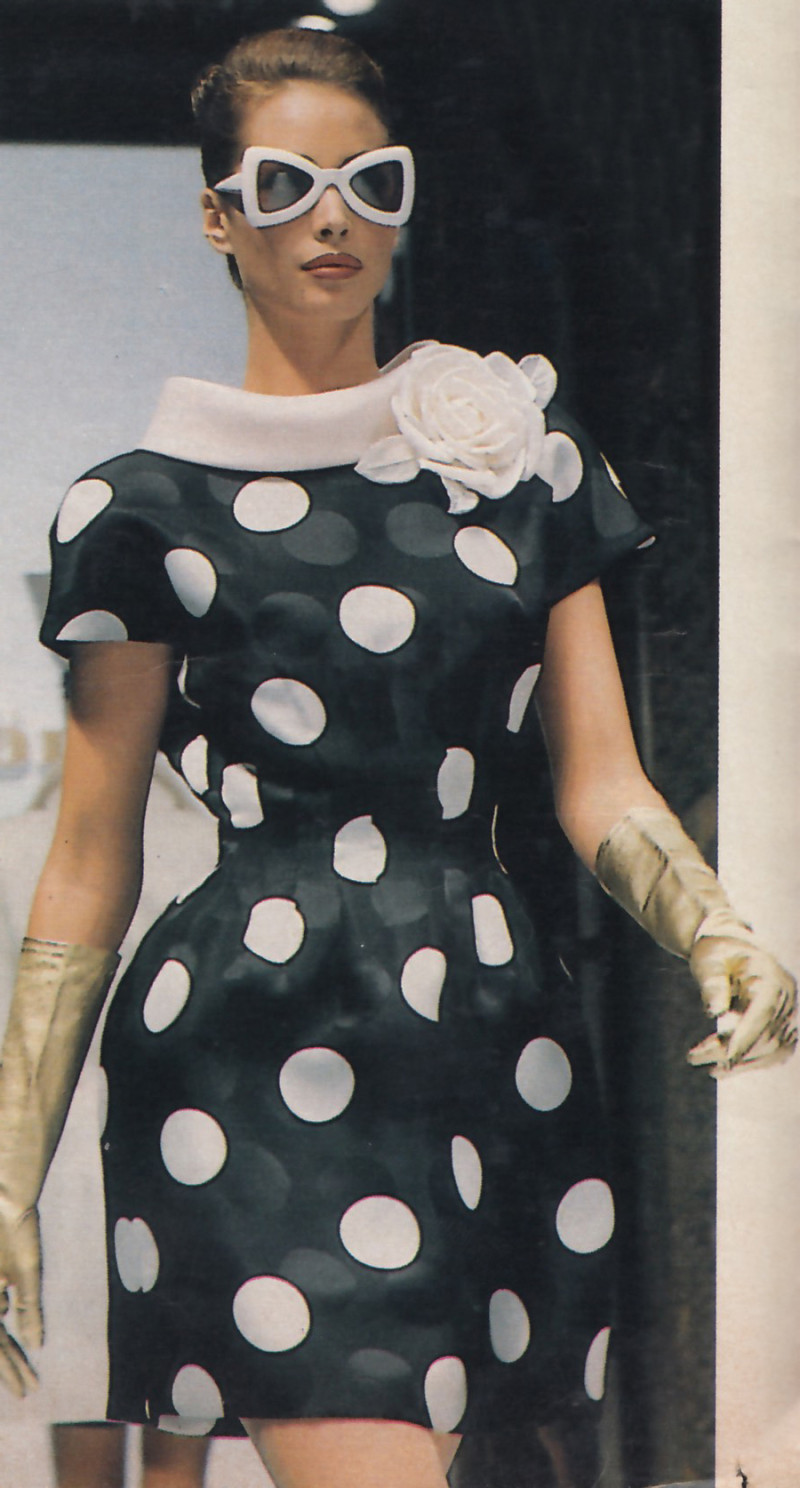 Christy Turlington featured in  the Mila Schön fashion show for Spring/Summer 1992