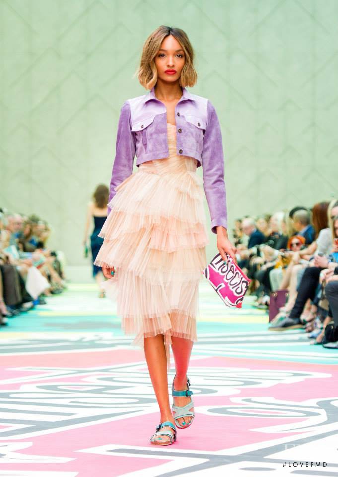 Jourdan Dunn featured in  the Burberry Prorsum fashion show for Spring/Summer 2015