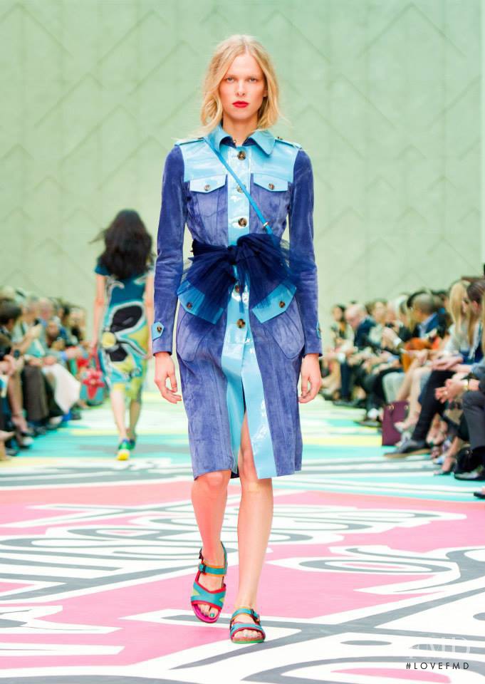 Lina Berg featured in  the Burberry Prorsum fashion show for Spring/Summer 2015