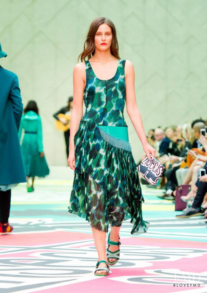 Charlotte Wiggins featured in  the Burberry Prorsum fashion show for Spring/Summer 2015