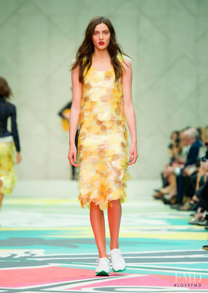 Matilda Lowther featured in  the Burberry Prorsum fashion show for Spring/Summer 2015