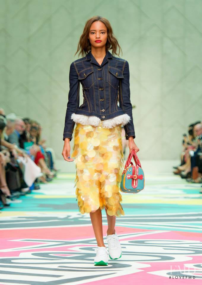 Malaika Firth featured in  the Burberry Prorsum fashion show for Spring/Summer 2015