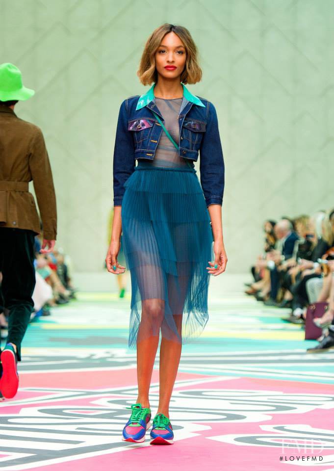 Jourdan Dunn featured in  the Burberry Prorsum fashion show for Spring/Summer 2015