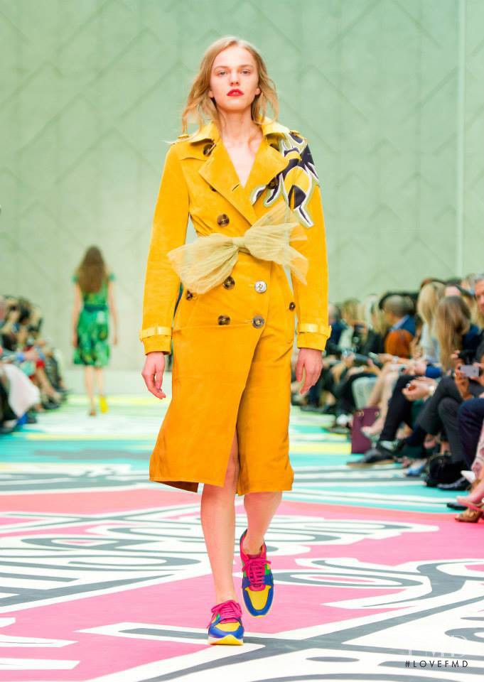 Grace Plowden featured in  the Burberry Prorsum fashion show for Spring/Summer 2015