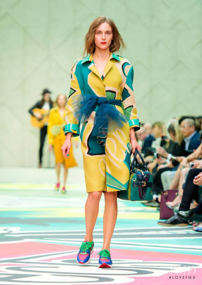 Camilla Babbington featured in  the Burberry Prorsum fashion show for Spring/Summer 2015