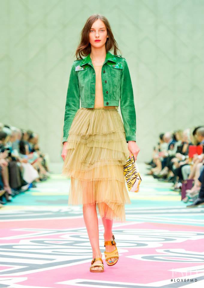 Julia Bergshoeff featured in  the Burberry Prorsum fashion show for Spring/Summer 2015