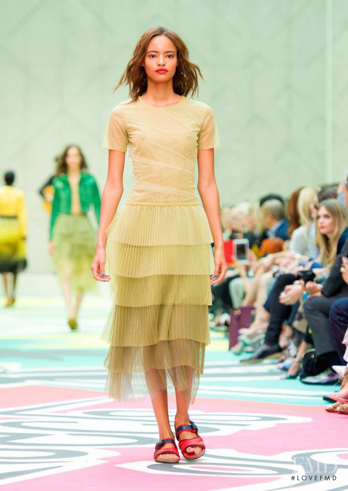 Malaika Firth featured in  the Burberry Prorsum fashion show for Spring/Summer 2015