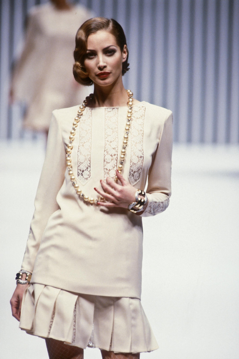 Christy Turlington featured in  the Valentino Couture fashion show for Spring/Summer 1992