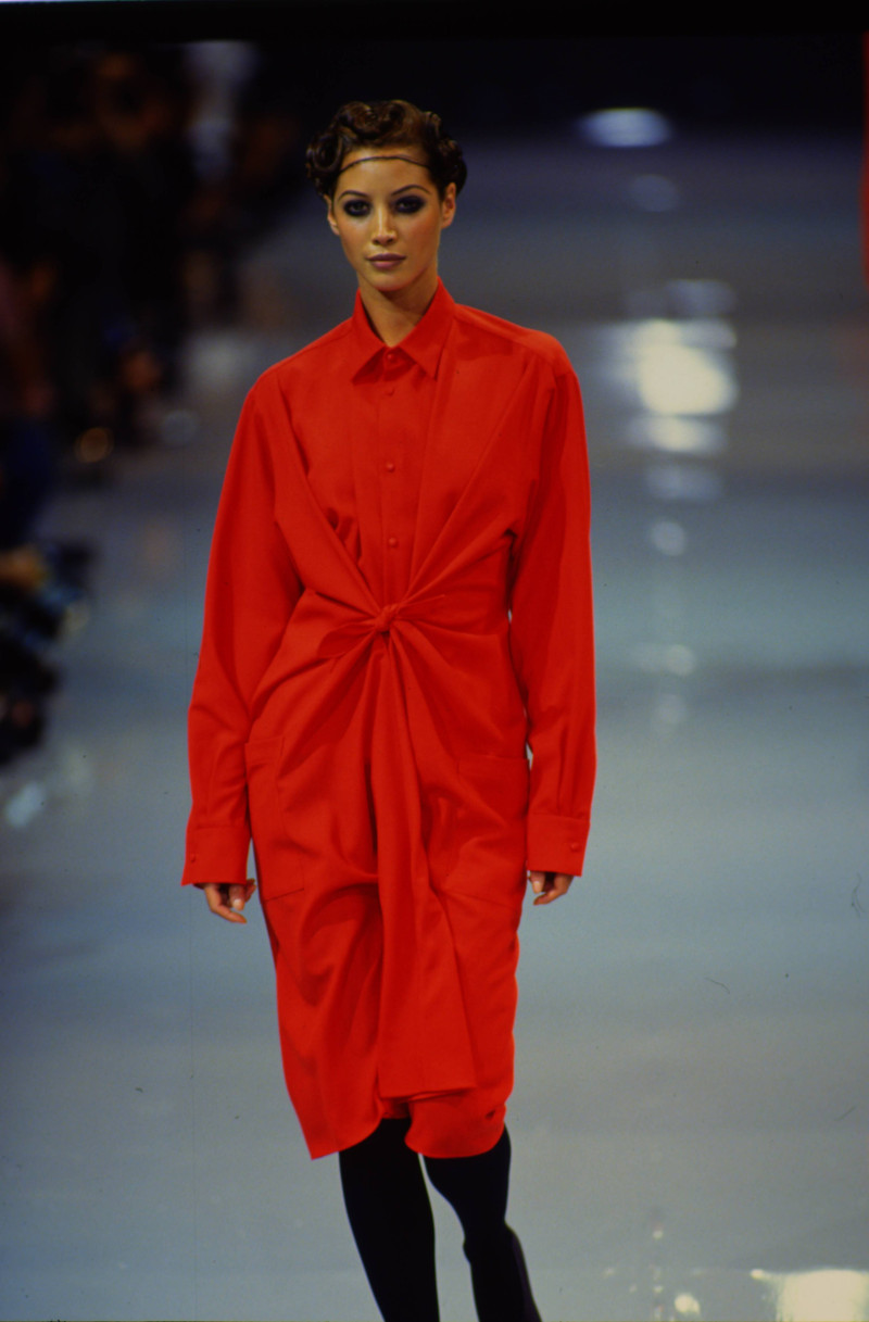 Christy Turlington featured in  the Yohji Yamamoto fashion show for Spring/Summer 1992