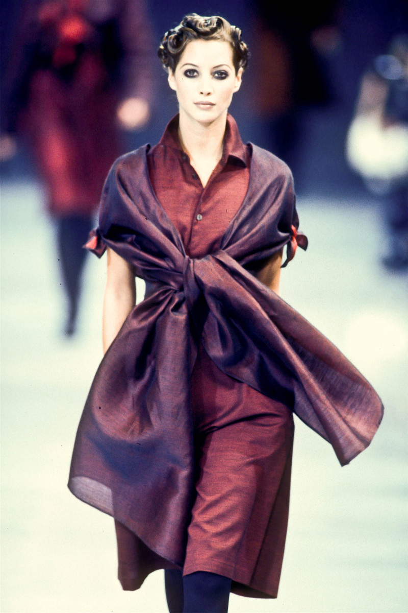 Christy Turlington featured in  the Yohji Yamamoto fashion show for Spring/Summer 1992