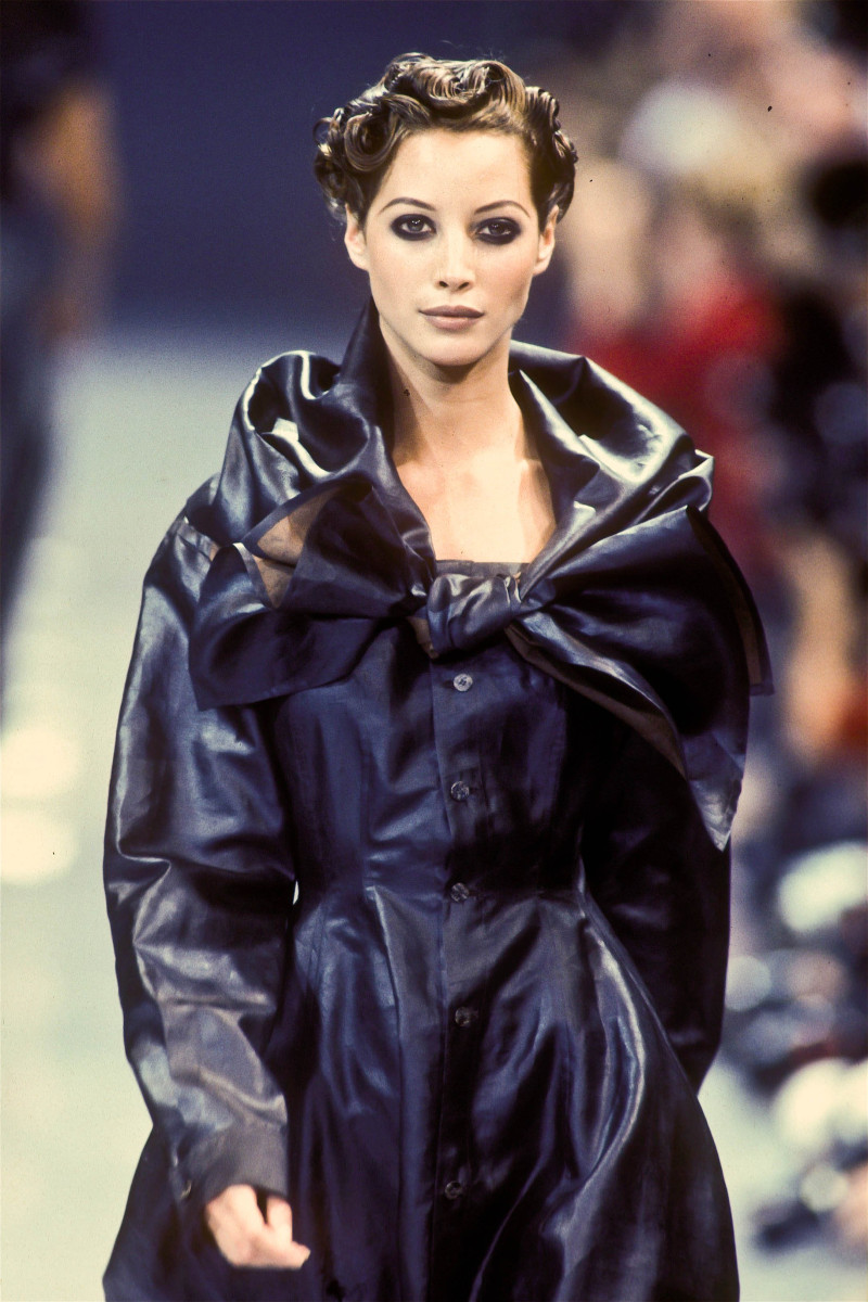 Christy Turlington featured in  the Yohji Yamamoto fashion show for Spring/Summer 1992