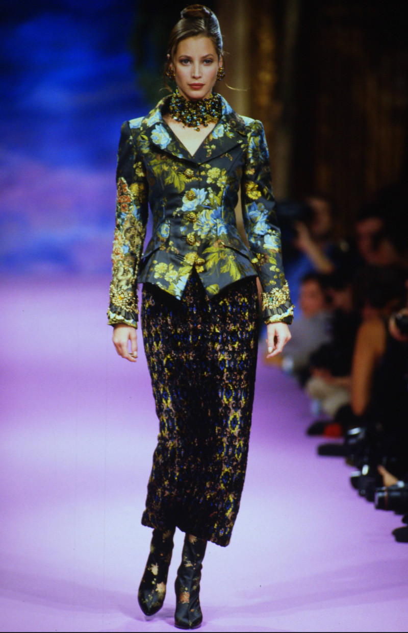 Christy Turlington featured in  the Christian Lacroix Couture fashion show for Autumn/Winter 1993