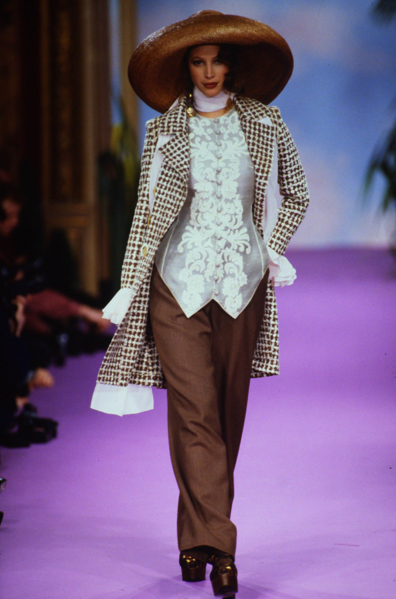 Christy Turlington featured in  the Christian Lacroix Couture fashion show for Spring/Summer 1993