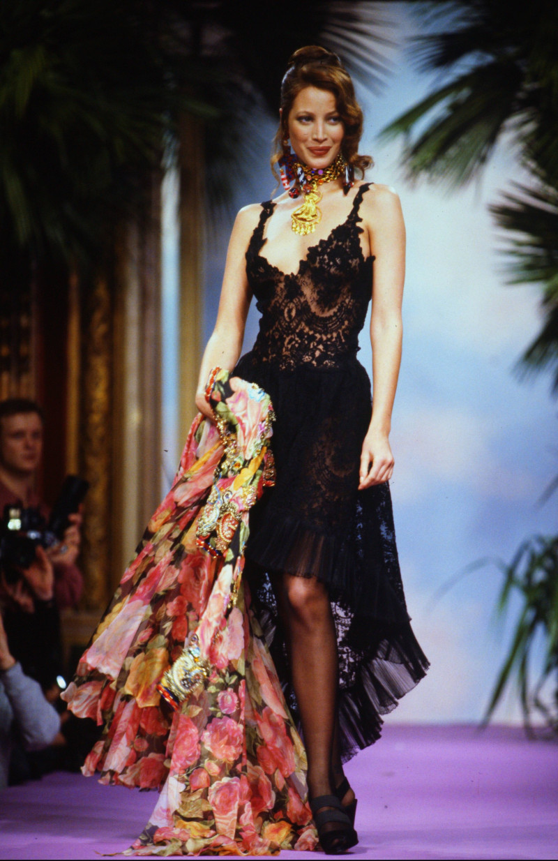 Christy Turlington featured in  the Christian Lacroix Couture fashion show for Spring/Summer 1993