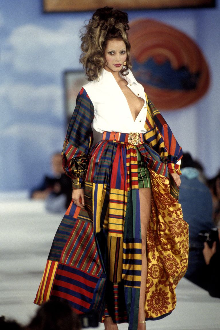 Christy Turlington featured in  the Todd Oldham fashion show for Spring/Summer 1993