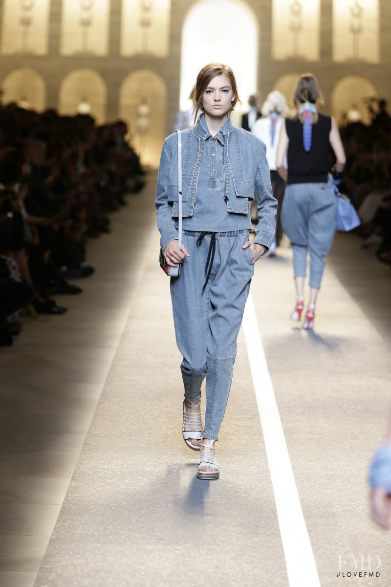 Emmy Rappe featured in  the Fendi fashion show for Spring/Summer 2015