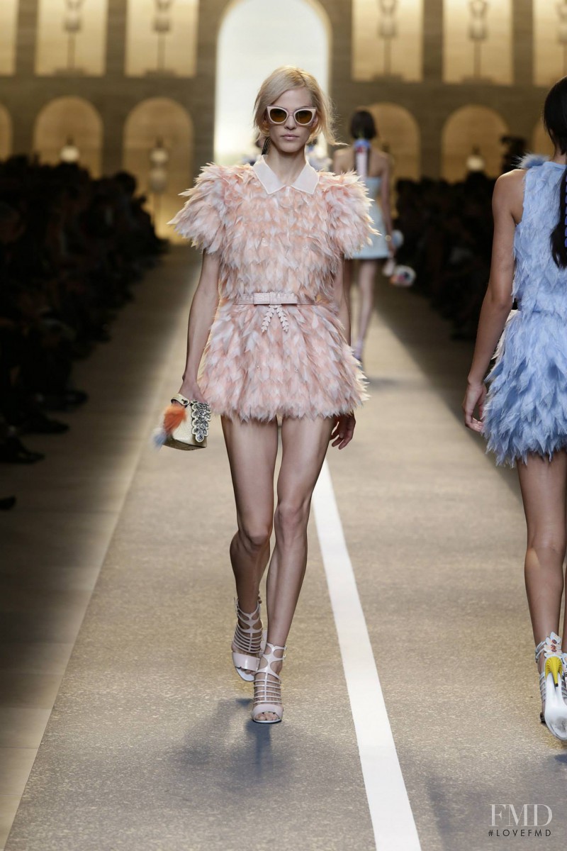 Juliana Schurig featured in  the Fendi fashion show for Spring/Summer 2015