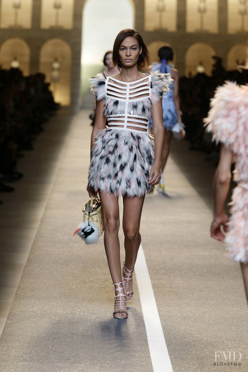 Joan Smalls featured in  the Fendi fashion show for Spring/Summer 2015