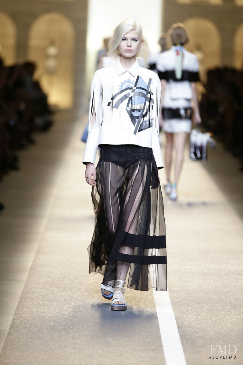 Ola Rudnicka featured in  the Fendi fashion show for Spring/Summer 2015