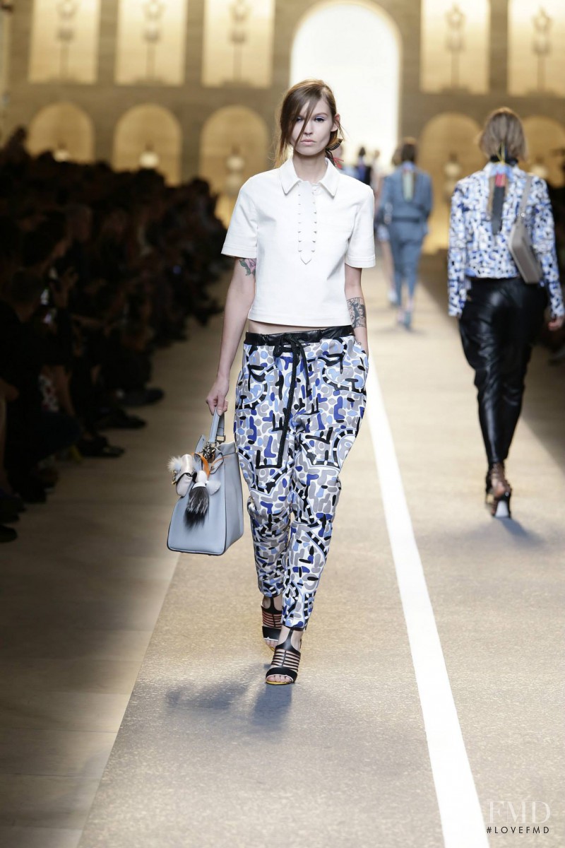 Sara Kiscinska featured in  the Fendi fashion show for Spring/Summer 2015